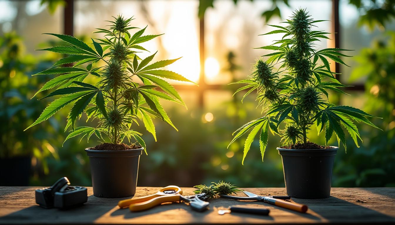 Illustration: Objectifs et bénéfices du palissage par rapport à la taille dans la culture du CBD