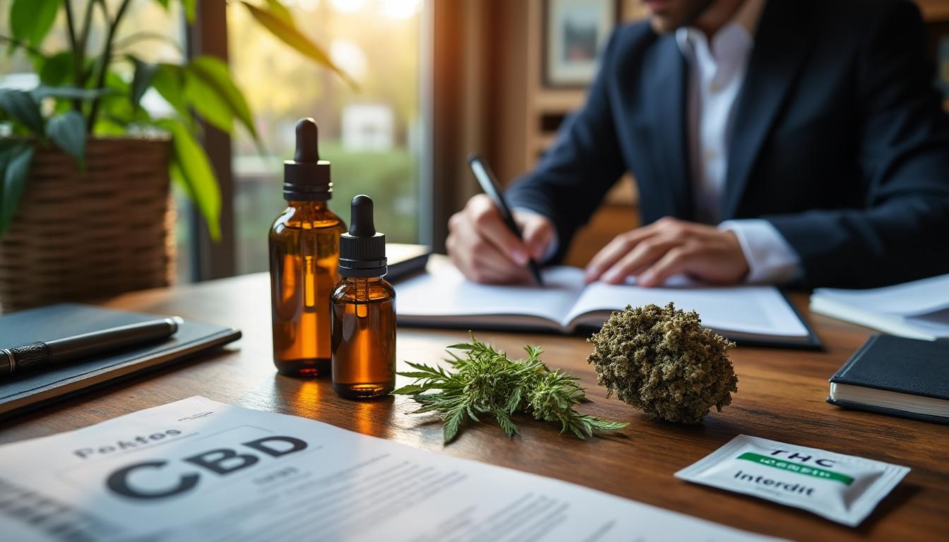 Illustration: Définition du CBD et distinction avec le THC dans la loi française