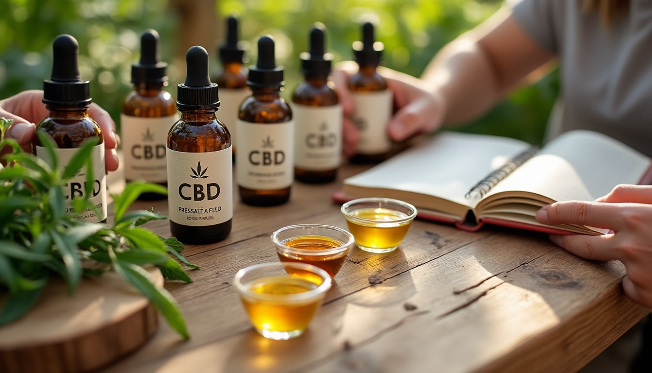 Illustration: Comparaison entre l’huile de CBD pressée à froid et autres types d’huiles de CBD