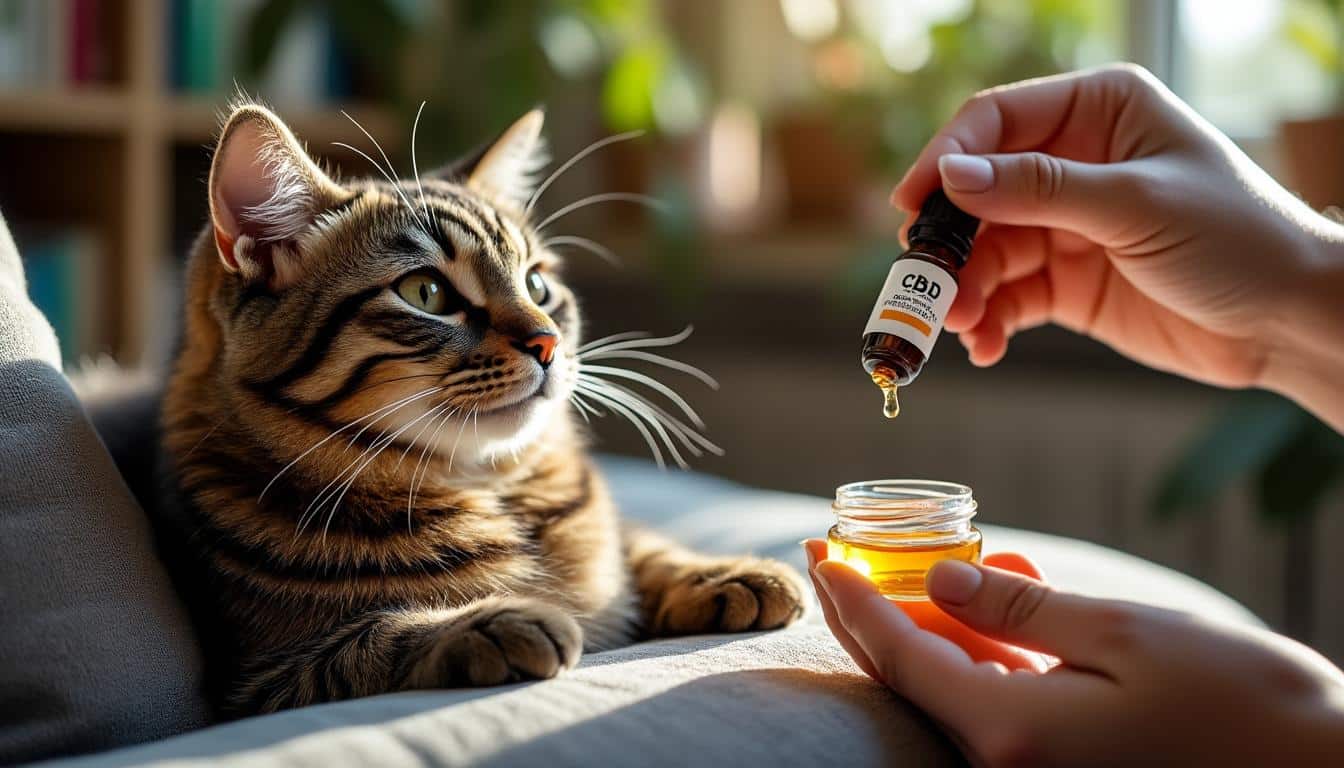 Illustration: Les bienfaits potentiels de l’huile de CBD pour chat selon la recherche