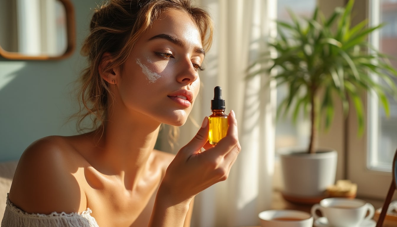 Illustration: Les bienfaits cutanés de l’huile visage au CBD pour la peau